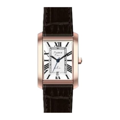 Alexandre Christie ALCW8714MDLRGSL White Dial Black Leather Analog Men Watch